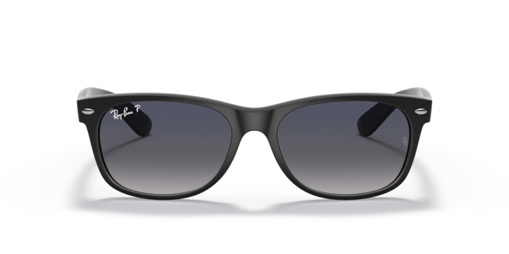 RAY-BAN NEW WAYFARER MATTE BLACK W/ BLUE GRADIENT GREY