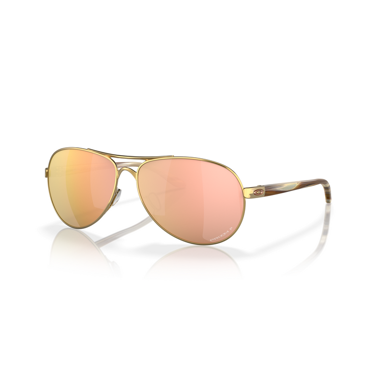 OAKLEY FEEDBACK POLISHED GOLD W/ PRIZM ROSE GOLD POLARIZED