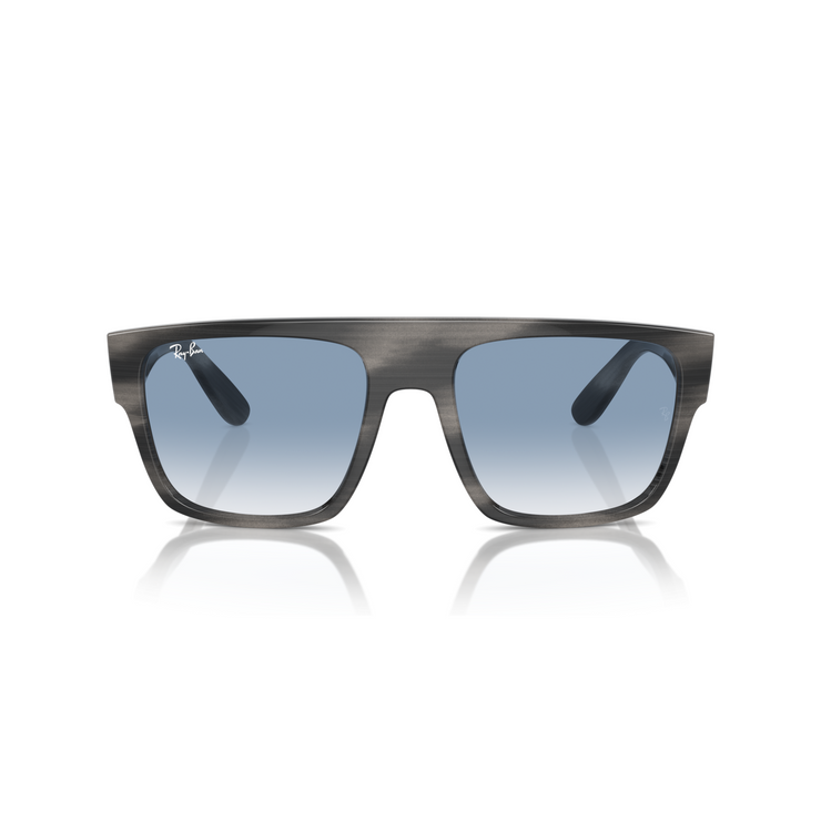 RAY-BAN DRIFTER STRIPED GRAY W/ CLEAR GRADIENT BLUE