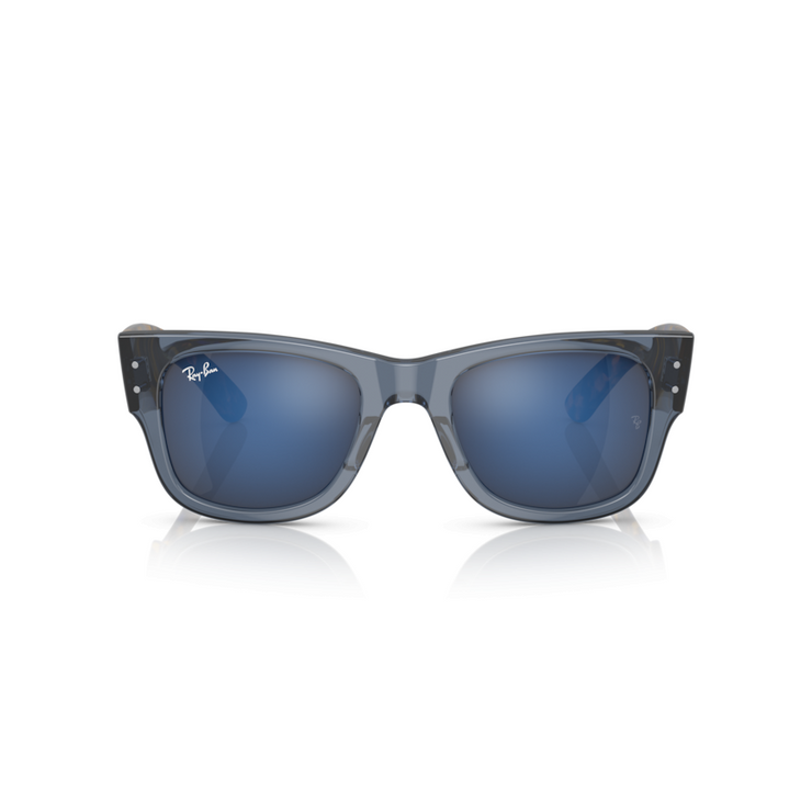 RAY-BAN MEGA WAYFARER TRANSPARENT DARK BLUE W/ GREY MIRROR