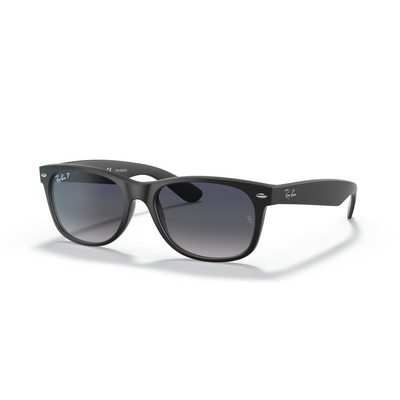 RAY-BAN NEW WAYFARER MATTE BLACK W/ BLUE GRADIENT GREY