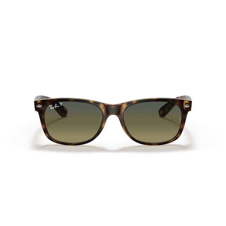RAY-BAN NEW WAYFARER MATTE HAVANA W/ GREEN GRADIENT BLUE