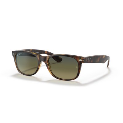 RAY-BAN NEW WAYFARER MATTE HAVANA W/ GREEN GRADIENT BLUE