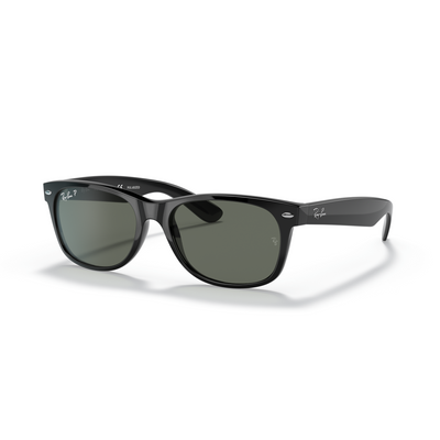 RAY-BAN NEW WAYFARER BLACK W/ G-15 GREEN