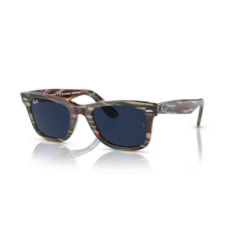 RAY-BAN WAYFARER PHOTO STRIPED GREY W/ TRANSITIONS 8 SAPPH
