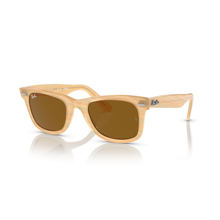 RAY-BAN WAYFARER PHOTO STRIPED BROWN W/ BROWN