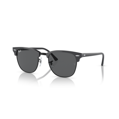 RAY BAN CLUBMASTER GREY ON BLK W/ DARK GREY