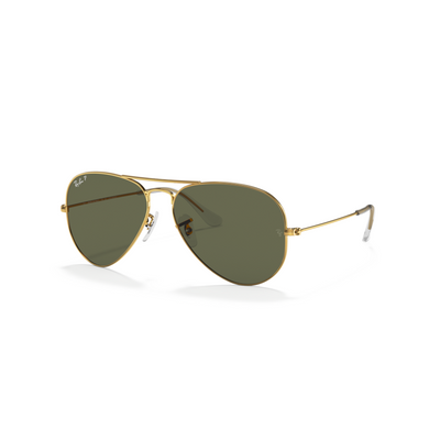 RAY-BAN AVIATOR LARGE METAL ARISTA W/ GREEN POLARIZED