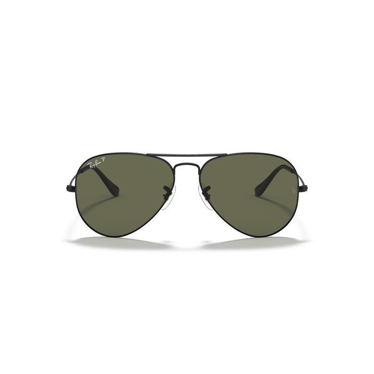 RAY-BAN AVIATOR LARGE METAL BLACK W/ G-15 GREEN