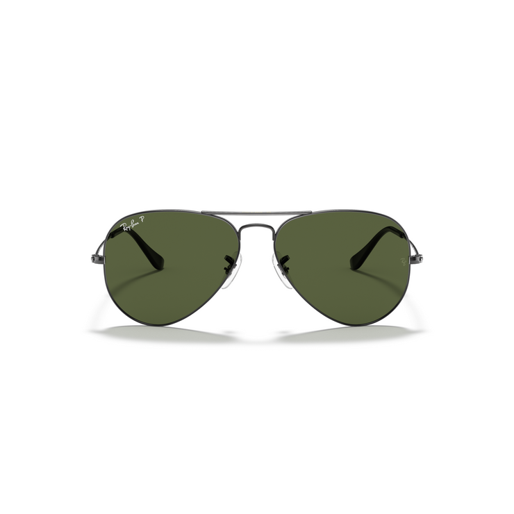 RAY-BAN AVIATOR LARGE METAL GUNMETAL W/ G-15 GREEN