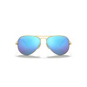 RAY-BAN AVIATOR LARGE METAL MATTE ARISTA W/ BLUE MIRROR