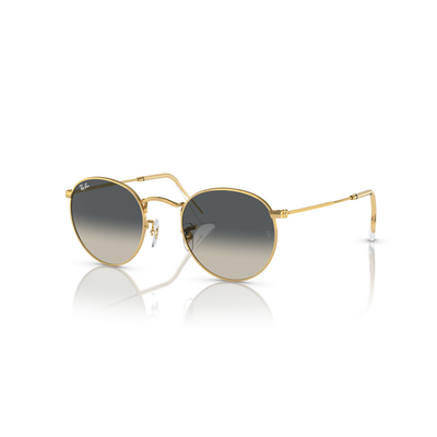 RAY-BAN ROUND METAL GOLD W/ GREY GRADIENT