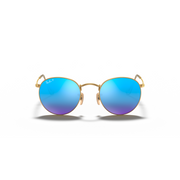 RAY-BAN ROUND METAL MATTE ARISTA W/ BLUE MIRROR