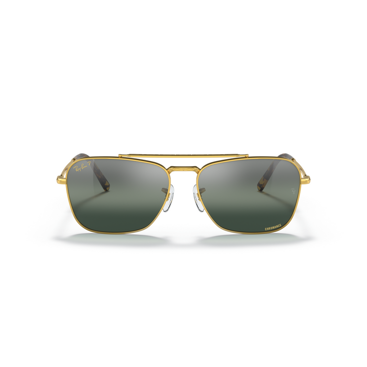 RAY-BAN NEW CARAVAN LEGEND GOLD W/ POLAR CLEAR GRADIENT DA