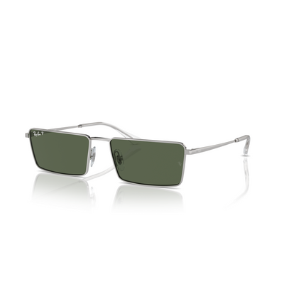 RAY-BAN EMY SILVER W/ DARK GREEN POLAR