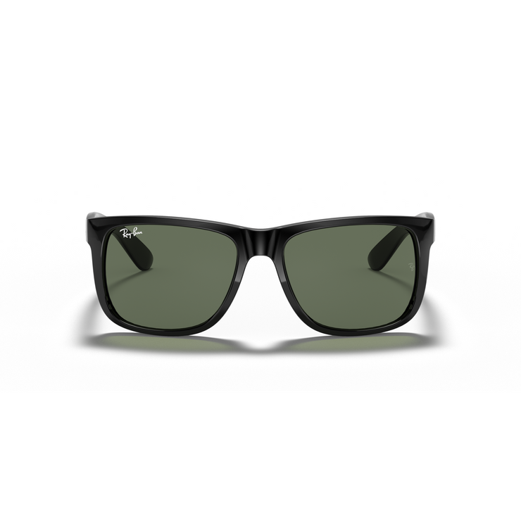 RAY-BAN JUSTIN BLACK W/ DARK GREEN