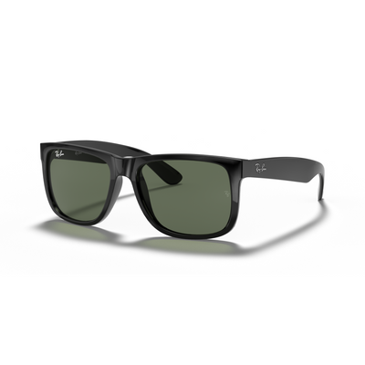 RAY-BAN JUSTIN BLACK W/ DARK GREEN