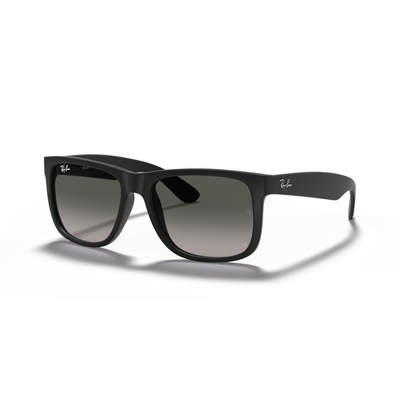 RAY-BAN JUSTIN RUBBER BLACK W/LIGHT GREY GRADIENT DARK GR 601/8G51