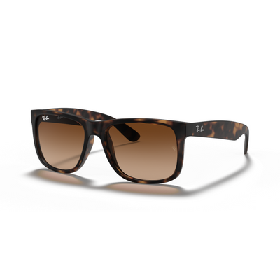 RAY-BAN JUSTIN RUBBER LIGHT HAVANA W/ BROWN GRADIENT DARK